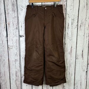 Cherokee Snow Pants Youth Girls XL 14/16 Brown Lined Zip Close Zip‎ Pockets Cold